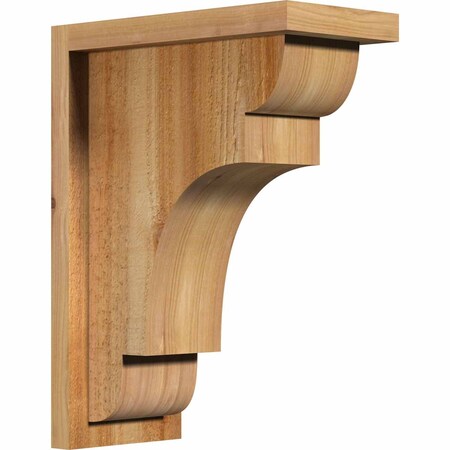 Ekena Millwork New Brighton Rough Sawn Corbel w/Backplate, Western Red Cedar, 6"W x 12"D x 16"H COR06X12X16NEB01RWR